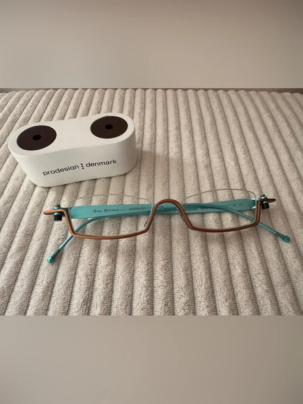 Gail Spence for Pro Design  Eyeglasses aluminum Brown & Turquoise